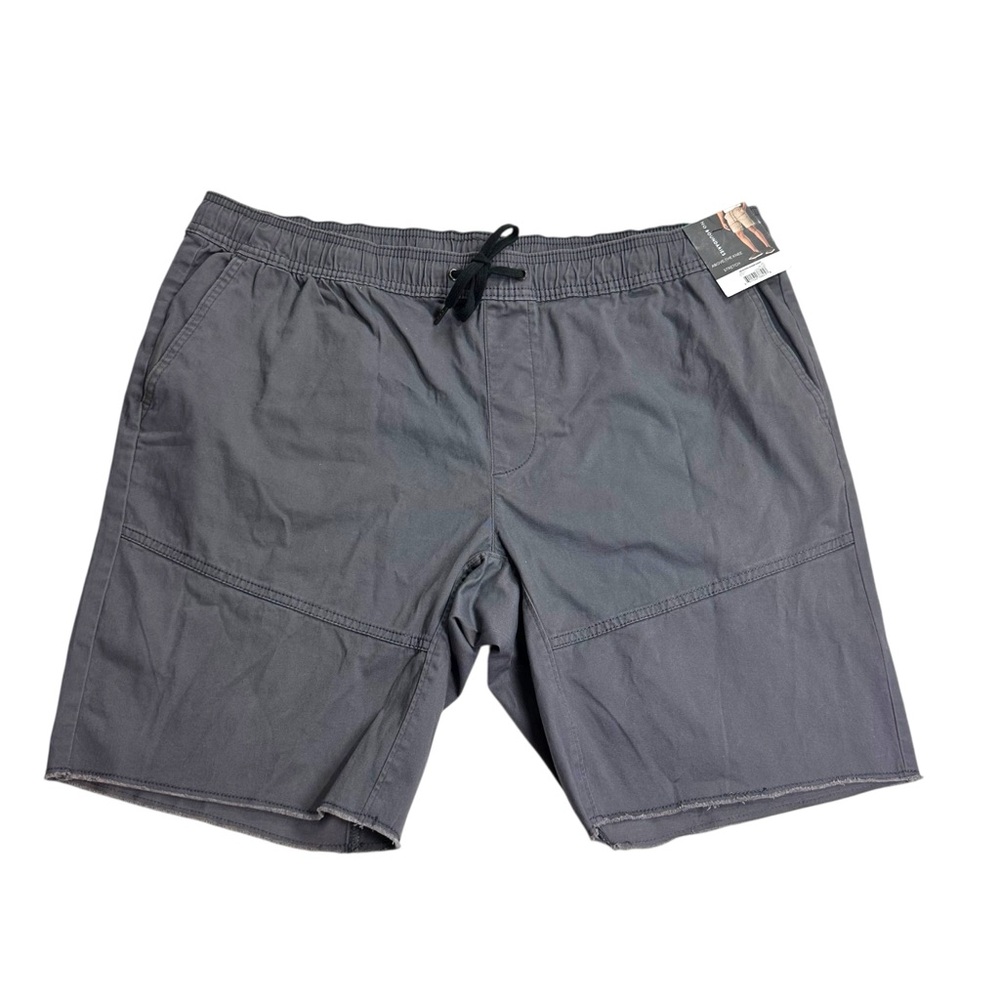No Boundaries Above the Knee Stretch Blue Grey Shorts Sz XL  42x9 Raw Hem NWT